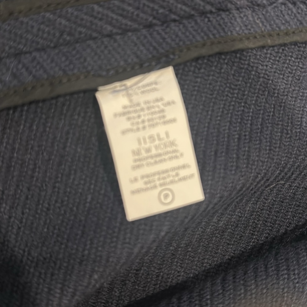 IISLI WOOL NAVY WOMANS RIDING STYLE JACKET SIZE 4 - Picture 8 of 10